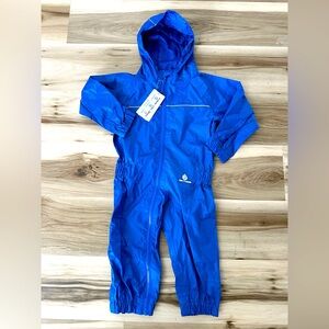 Dry Kids Waterproof Rainsuit Royal Blue 2 Yrs New with tags